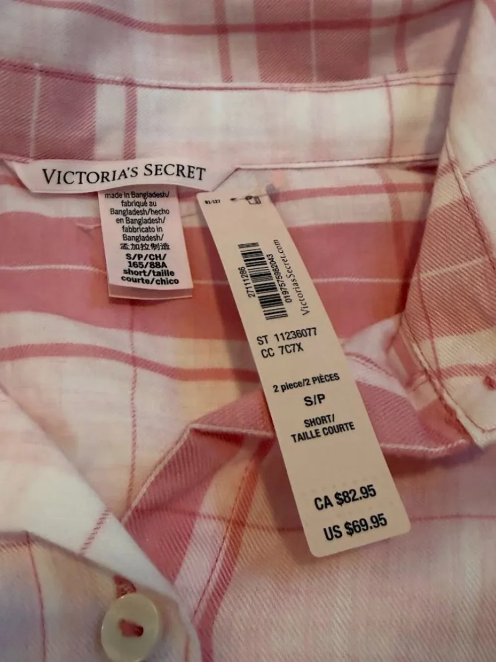 Victoria's Secret Modal Cotton Long Pajama Set – Size Small Short (Petite) – NWT - Picture 4 of 12